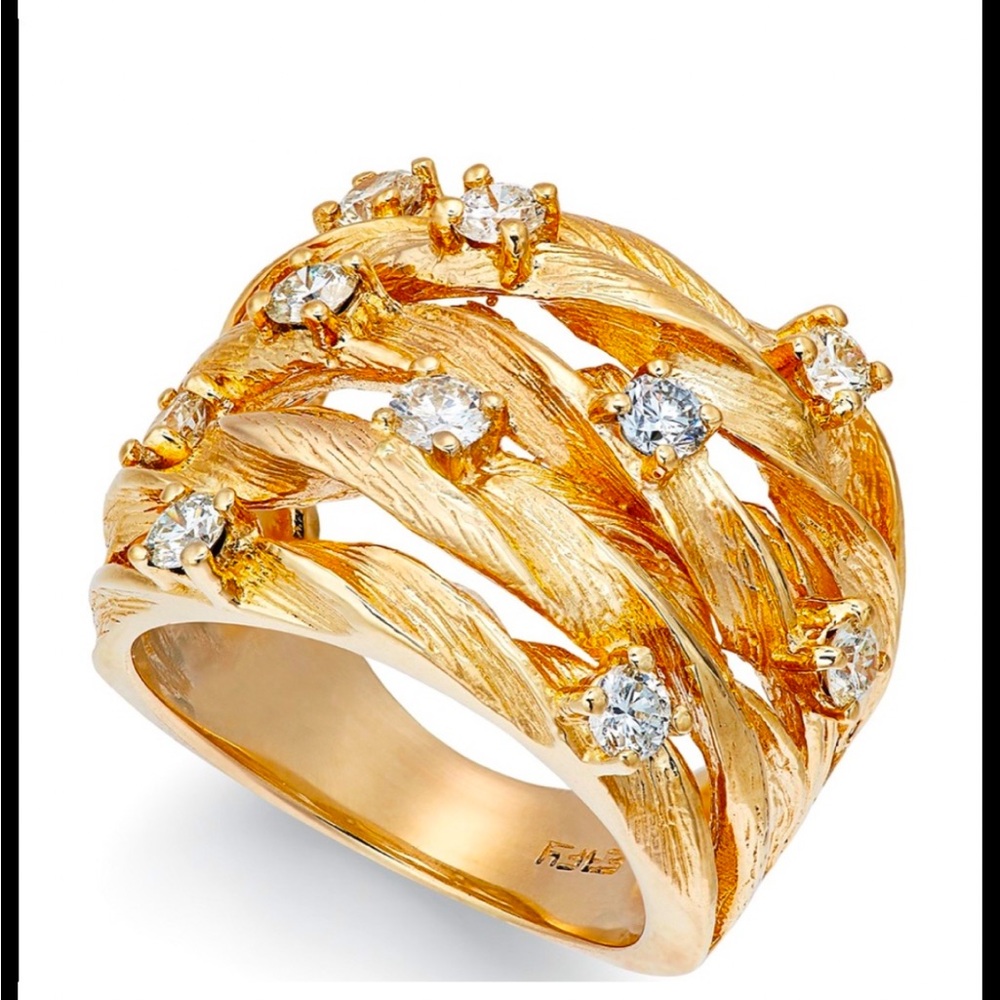 Effy  D’Oro 14K yellow gold ring. Sz 7 EUC